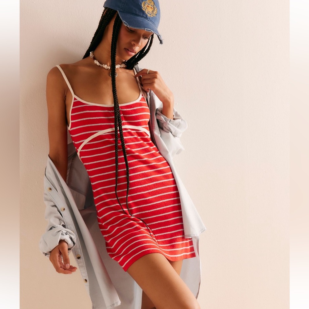 Free people Jayla cotton linen mini dress